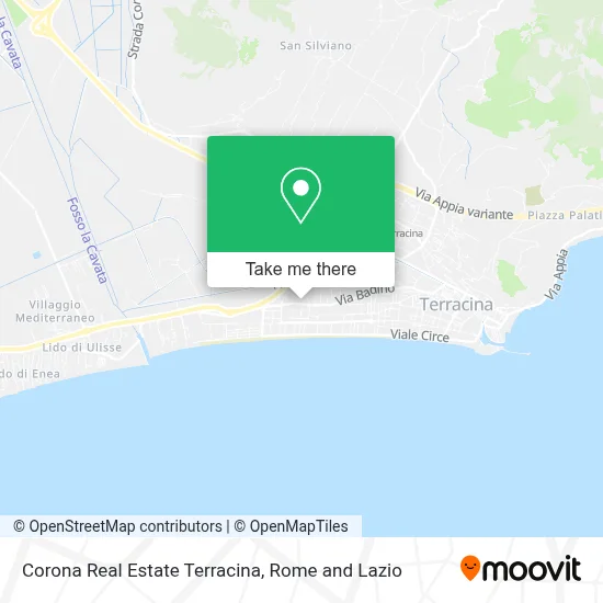 Corona Real Estate Terracina map