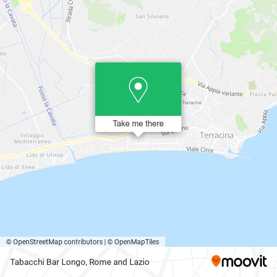 Tabacchi Bar Longo map