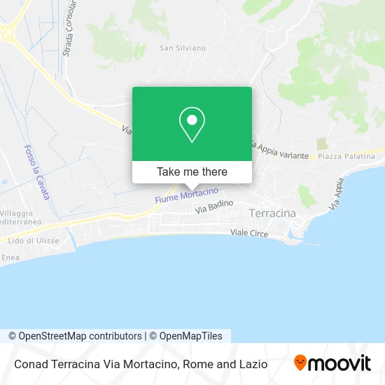 Conad Terracina Via Mortacino map
