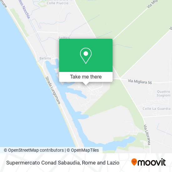 Supermercato Conad Sabaudia map