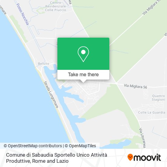 Comune di Sabaudia Sportello Unico Attività Produttive map