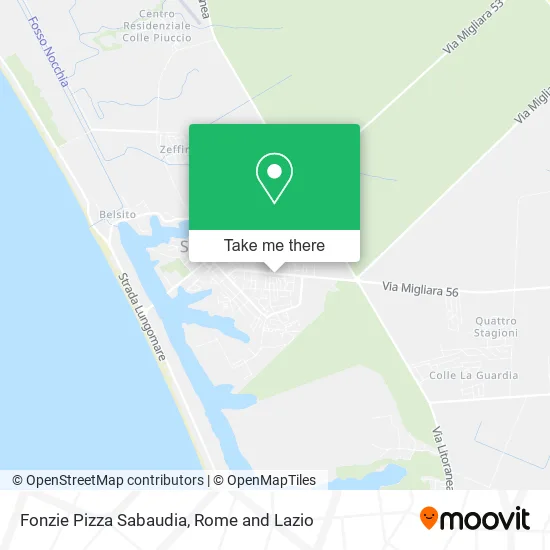 Fonzie Pizza Sabaudia map