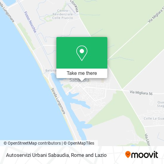 Autoservizi Urbani Sabaudia map