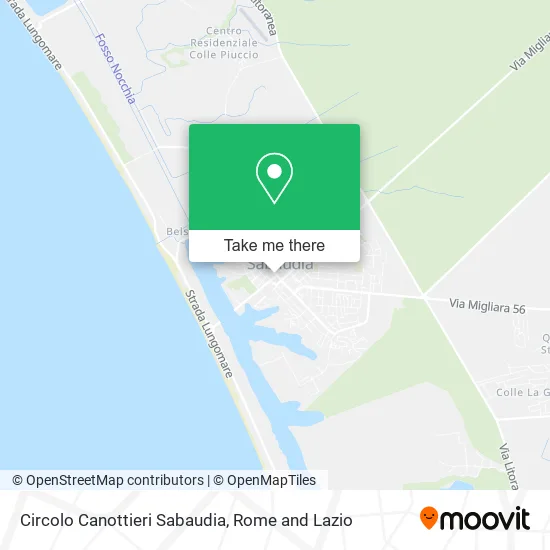 Sabaudia Rowing Club map