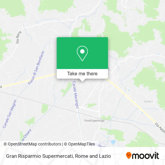 Gran Risparmio Supermarkets map