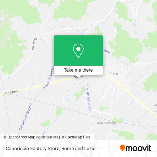 Caporiccio Factory Store map