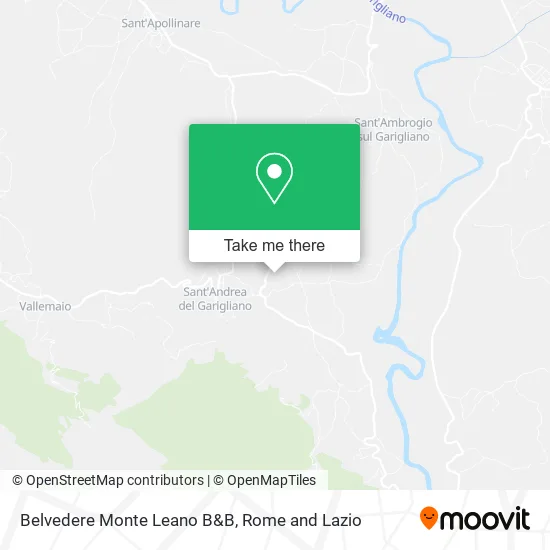 Belvedere Monte Leano B&B map