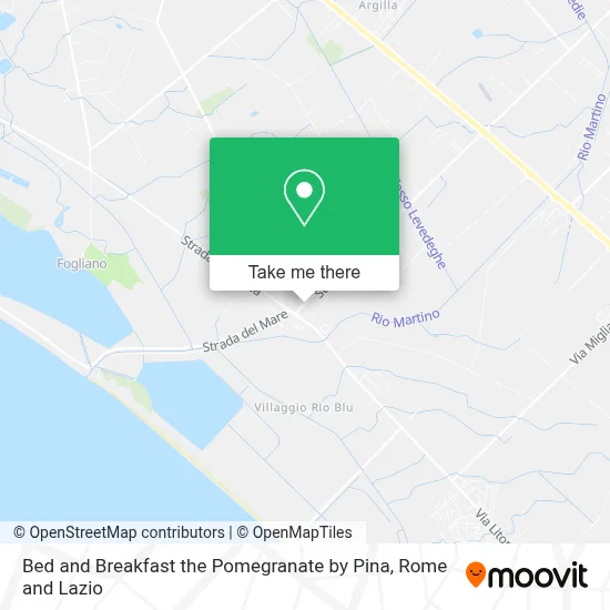 Bed and Breakfast the Pomegranate by Pina map