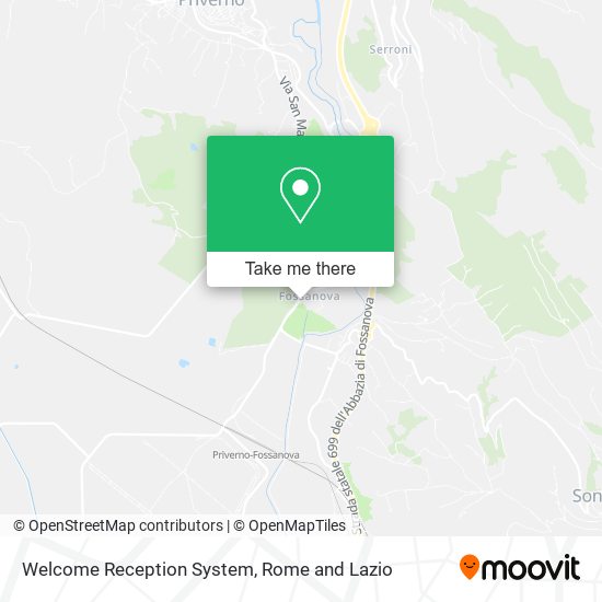 Welcome Reception System map