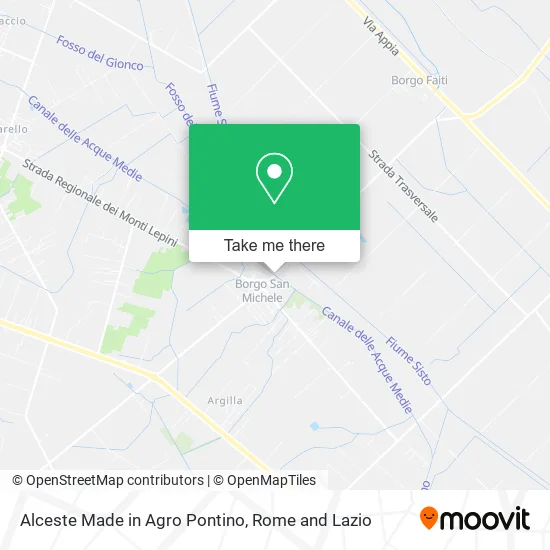 Alceste Made in Agro Pontino map
