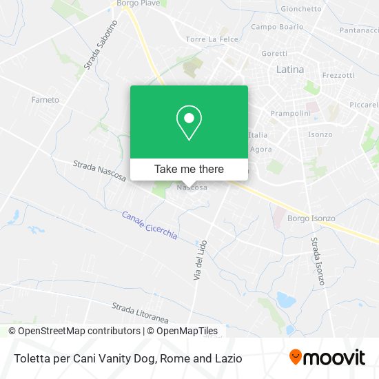 Toletta per Cani Vanity Dog map