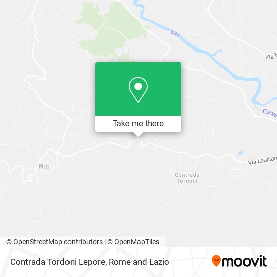 Contrada Tordoni Lepore map
