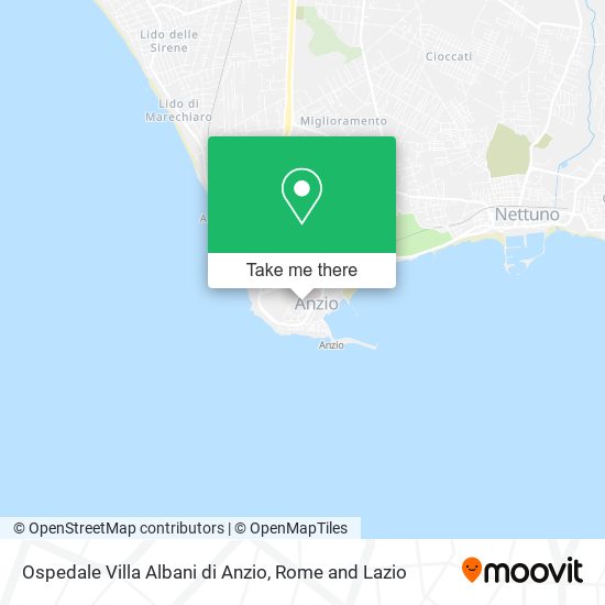 Ospedale Villa Albani di Anzio map