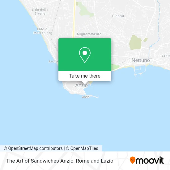 The Art of Sandwiches Anzio map