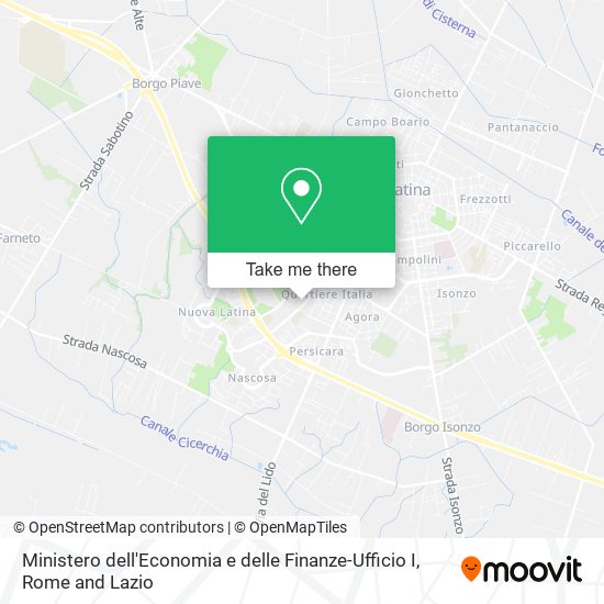 Ministero dell'Economia e delle Finanze-Ufficio I map