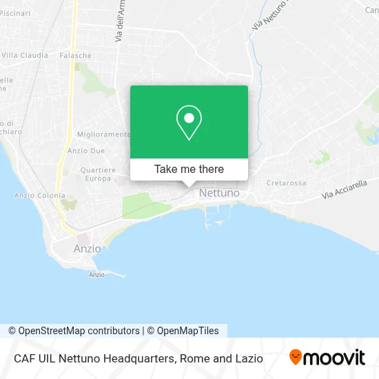 CAF UIL Nettuno Headquarters map