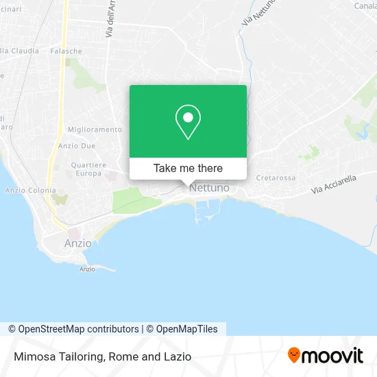 Mimosa Tailoring map