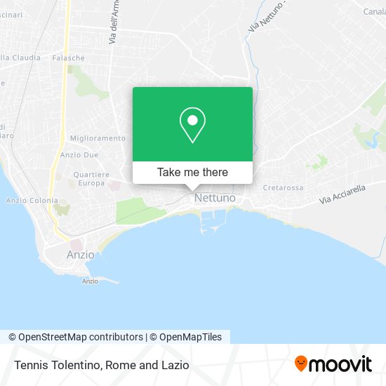 Tennis Tolentino map