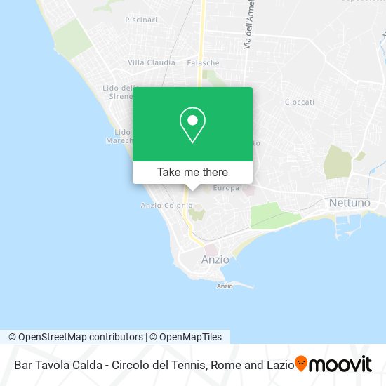 Bar Tavola Calda - Circolo del Tennis map