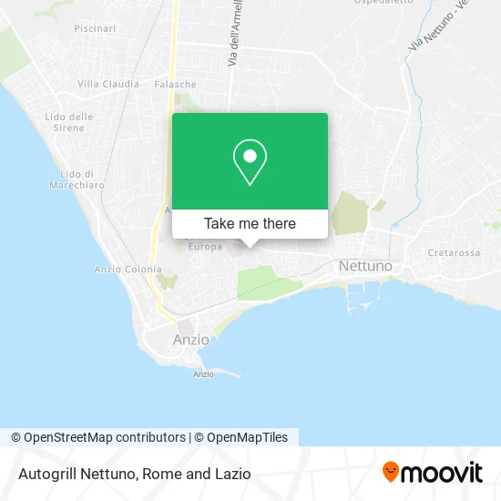 Autogrill Nettuno map