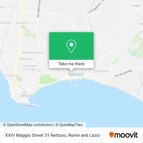 XXIV Maggio Street 31 Nettuno map