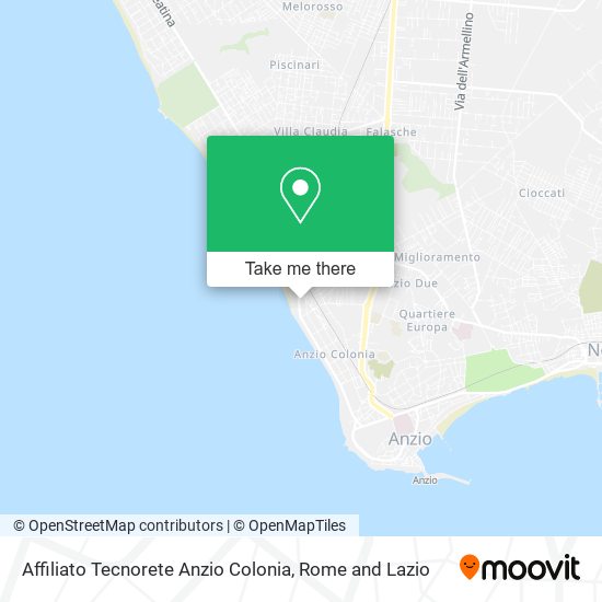 Affiliato Tecnorete Anzio Colonia map