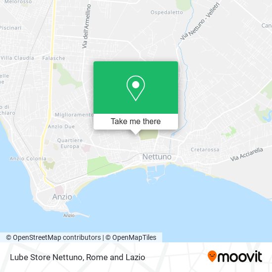 Lube Store Nettuno map
