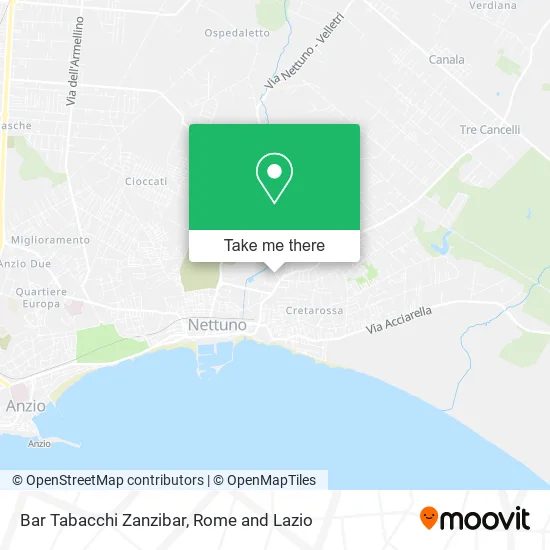 Bar Tabacchi Zanzibar map