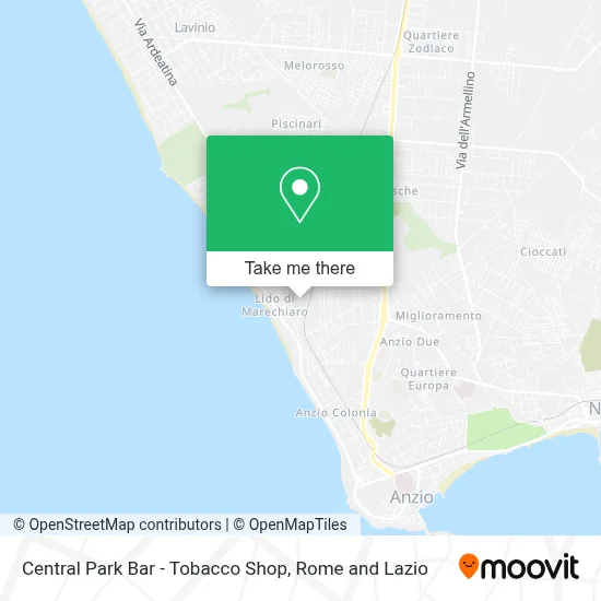 Central Park Bar - Tobacco Shop map