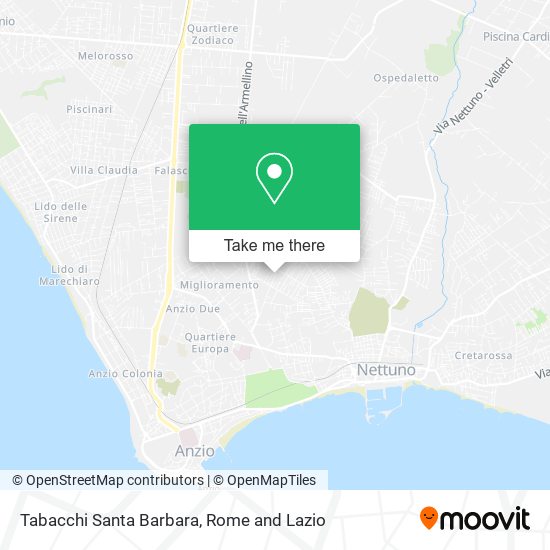 Tabacchi Santa Barbara map