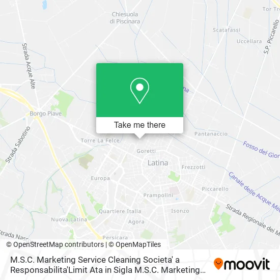 M.S.C. Marketing Service Cleaning Societa' a Responsabilita'Limit Ata in Sigla M.S.C. Marketing Ser map