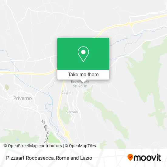 Pizzaart Roccasecca map