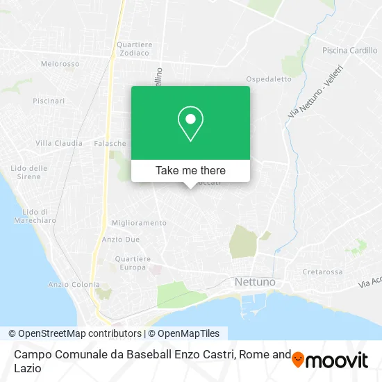 Enzo Castri Municipal Baseball Field map