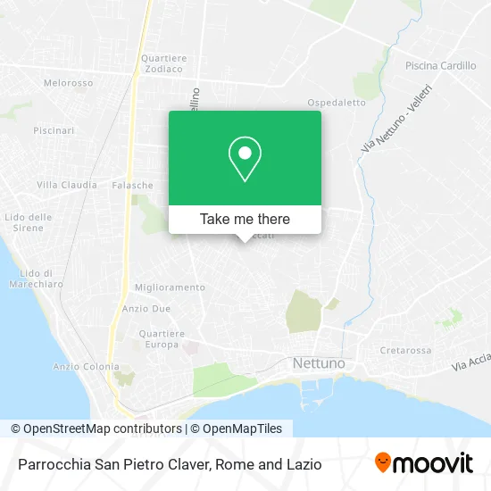 San Pietro Claver Parish map