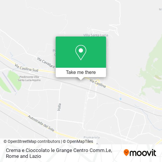 Crema e Cioccolato le Grange Centro Comm.Le map