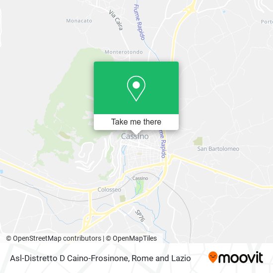 Asl-Distretto D Caino-Frosinone map