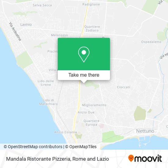 Mandala Restaurant Pizzeria map