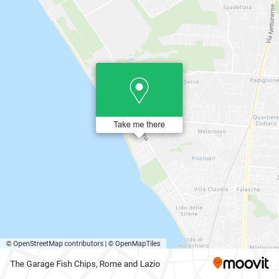 The Garage Fish Chips map