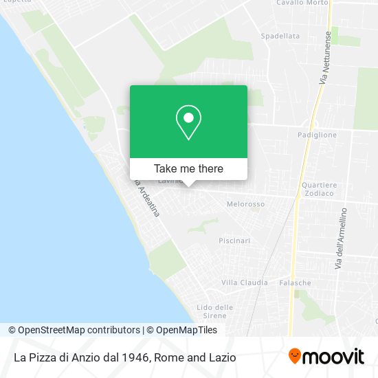 La Pizza di Anzio dal 1946 map