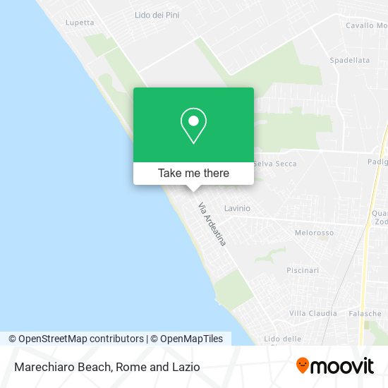 Marechiaro Beach map