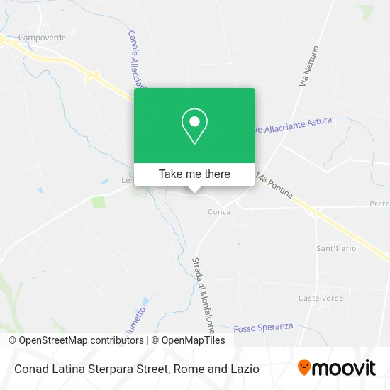 Conad Latina Sterpara Street map