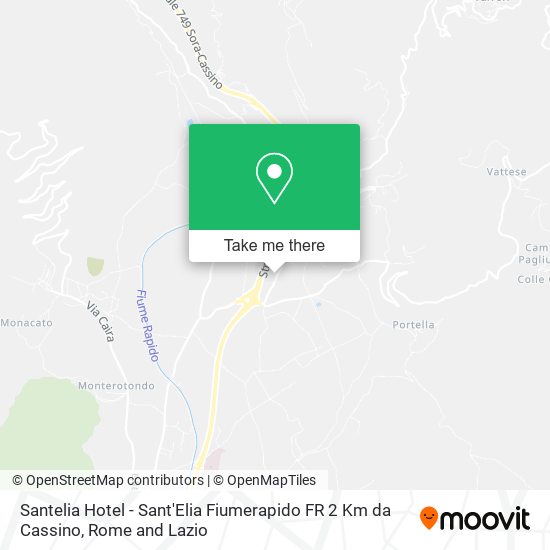 Santelia Hotel - Sant'Elia Fiumerapido FR 2 Km da Cassino map