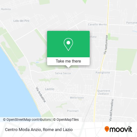 Centro Moda Anzio map