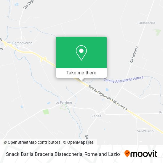 Snack Bar la Braceria Bisteccheria map