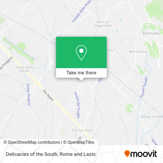 Delicacies of the South map