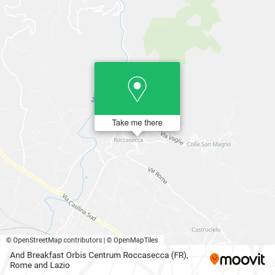 And Breakfast Orbis Centrum Roccasecca map