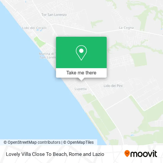 Lovely Villa Close to Beach map
