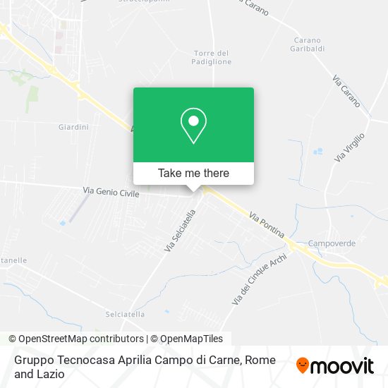 Gruppo Tecnocasa Aprilia Campo di Carne map