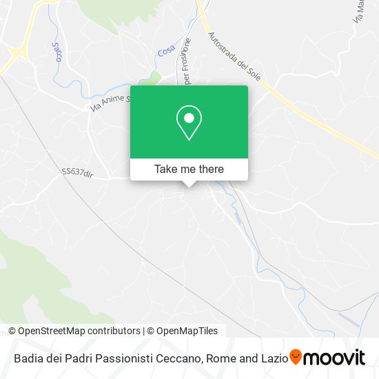 Badia dei Padri Passionisti Ceccano map
