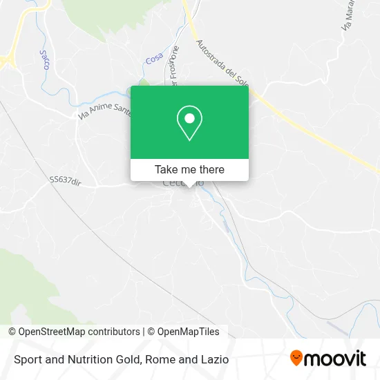 Sport and Nutrition Gold map